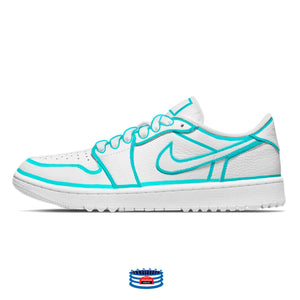 Zapatos de golf Jordan 1 "Líneas verde azulado"