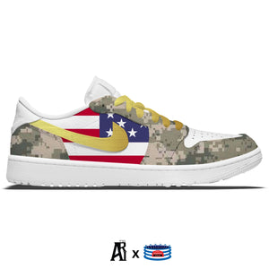 Zapatos de golf Jordan 1 "USA Army Camo"