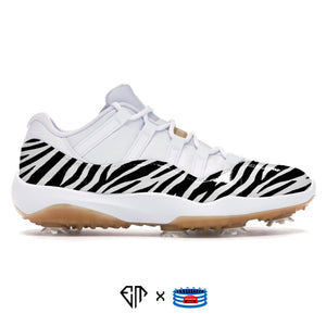 "Zebra" Jordan 11 Retro Bajo Zapatos de golf